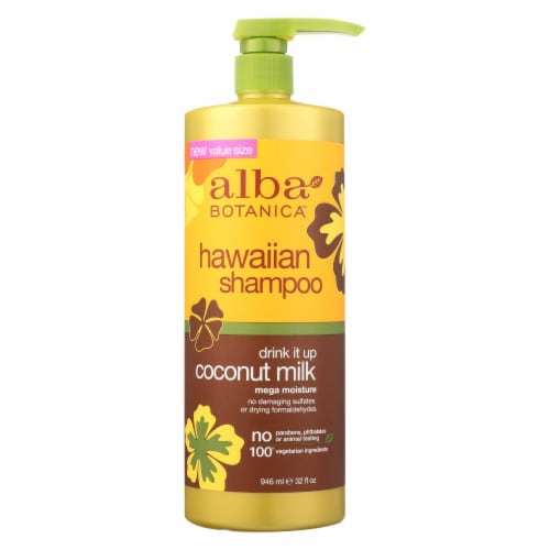 Alba Botanica® Coconut Milk More Moisture Hawaiian Shampoo Perspective: front