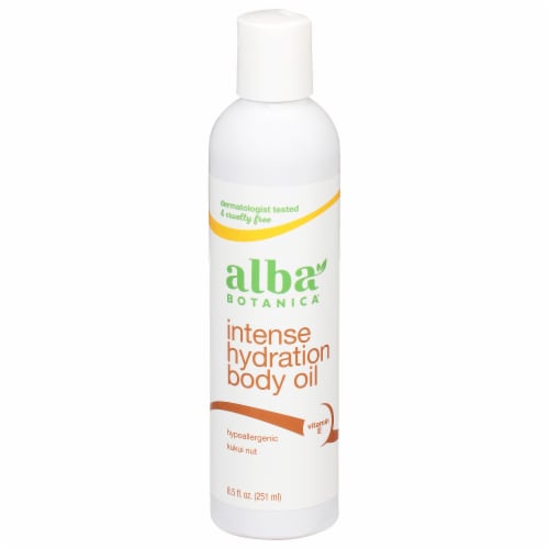 Alba Botanica Deep Moisturizing Kukui Nut Hawaiian Body Oil Perspective: front