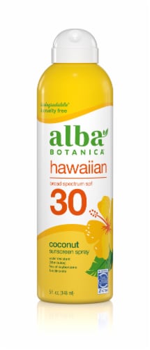 Alba Botanica® Hawaiian Sunscreen Spray Coconut SPF 30 Perspective: front