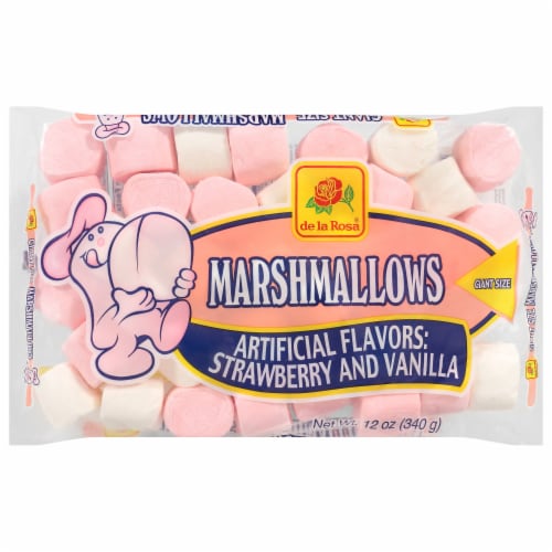 De La Rosa® Giant Size Strawberry & Vanilla Marshmallows Perspective: front