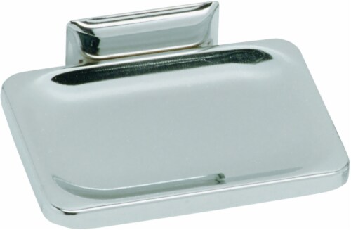 Decko Products Steel Basics Chrome Wall Mount Soap Dish - Silver Perspective: front