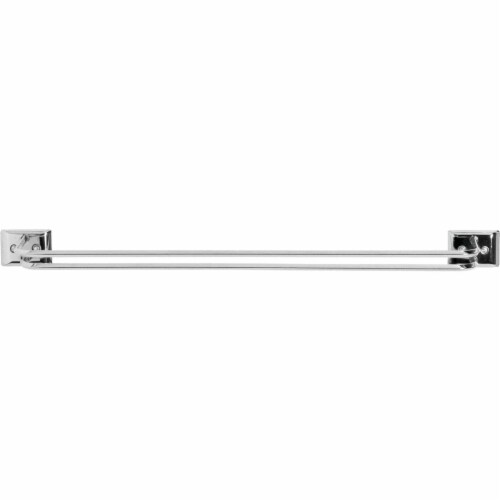 Decko Diamond Bar Design 24 In. Chrome Twin Towel Bar 38160 Perspective: front