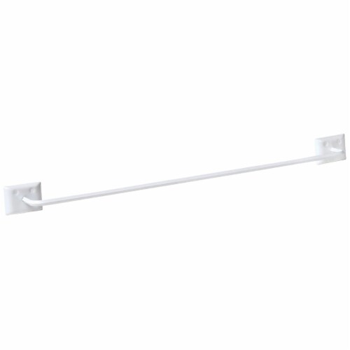 Decko Diamond Bar Design 24 In. White Towel Bar 48170 Perspective: front