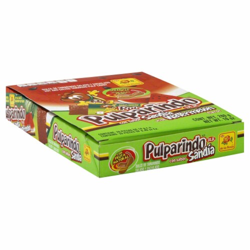 De La Rosa Pulparindo Sandia Watermelon Candy Box Perspective: front