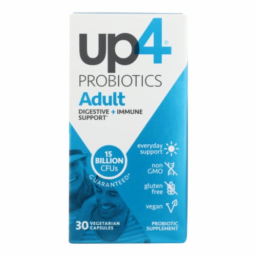 UP4® Adult Probiotic Vegetarian Capsules Perspective: front