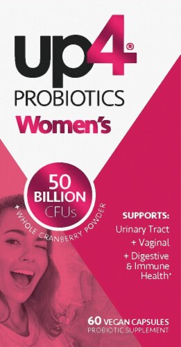 UP4® Women's Probiotics Vegetarian Capsules Perspective: front