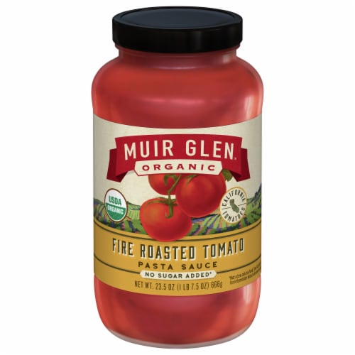 Muir Glen Organic Fire Roasted Tomato Sauce 23.5 oz (Pack of 12) Perspective: front