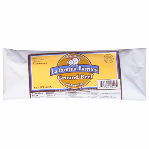La Favorita Ground Beef Burrito Perspective: front