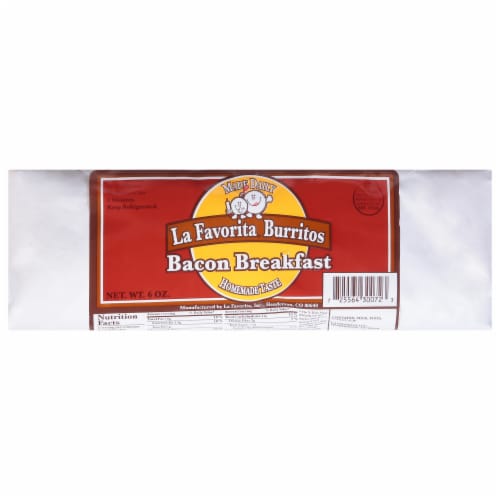 La Favorita Bacon Breakfast Burrito Perspective: front