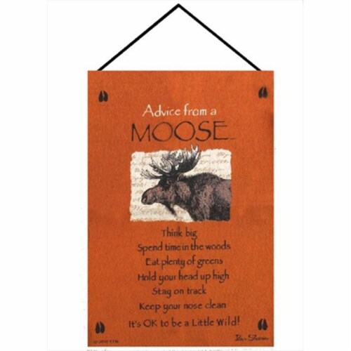 Manual Woodworkers and Weavers HWAMSE Advice From A Moose Tapestry Wall Hanging Vertical 17 X 1 Pick n Save