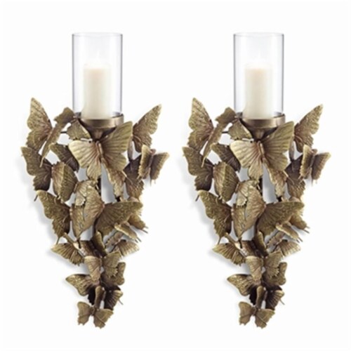 SPI Home 34660 Butterfly Wall Sconce - Pack of 2 - 30 x 15.5 x 8 in. Perspective: front