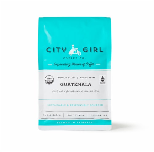 City Girl Coffee Co. Medium Roast Guatemala Whole Bean Coffee Perspective: front