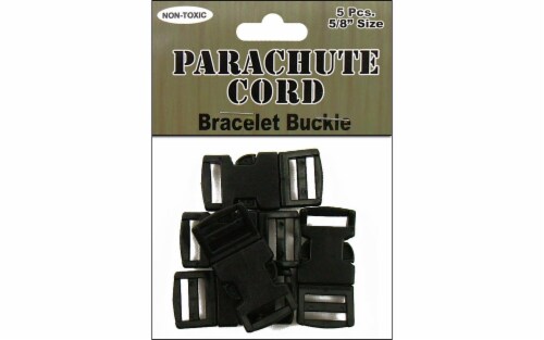 Pepperell Parachute Cord Bracelet Buckle 5/8 5pc Perspective: front