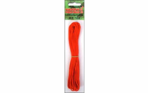 Pepperell Parachute Cord 95 Nylon 25ft Neon Orange Perspective: front