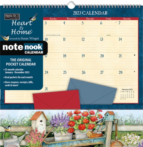Lang 2023 Heart & Home® Notenook® Pocket Calendar Perspective: front