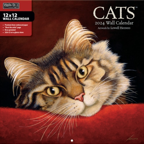 Wells Street by Lang Cats 2024 Wall Calendar, 1 ct Kroger