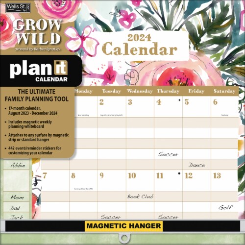 Wells Street by Lang 2024 Grow Wild Plan It Wall Calendar, 1 ct Kroger