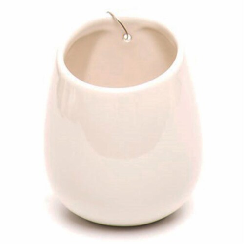 Deroma 5700572A 4.1 x 4. 93 In. White Ari Wall Pot Perspective: front
