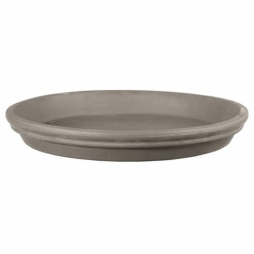Deroma Spa Graphite Saucer Perspective: front