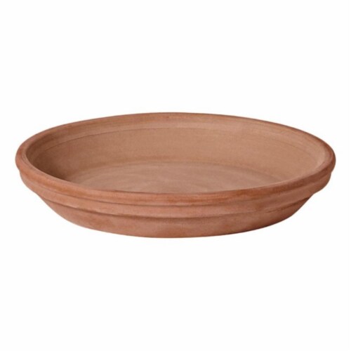 Deroma 8731CPZ Terra Cotta Saucer Chocolate - 12.2 in. dia. x 1.6 in. - pack of 8 Perspective: front