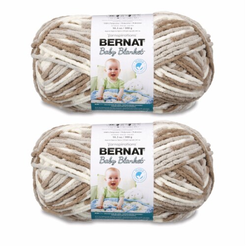 Bernat Baby Blanket Little Sandc Yarn - 2 Pack of 300g/10.5oz