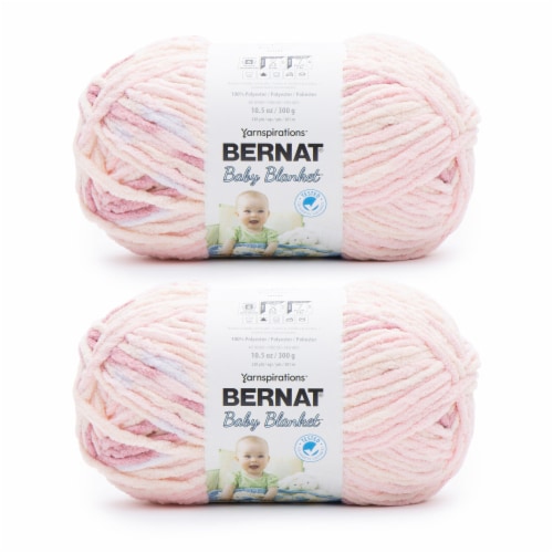 Bernat Baby Blanket Raspb Kisse Yarn 2 Pack of 300g 10.5oz
