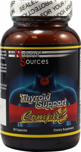 Natural Sources Thyroid Support Complex Capsules Perspective: front