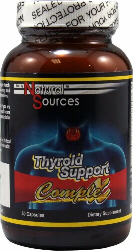 Natural Sources Thyroid Support Complex Capsules Perspective: front