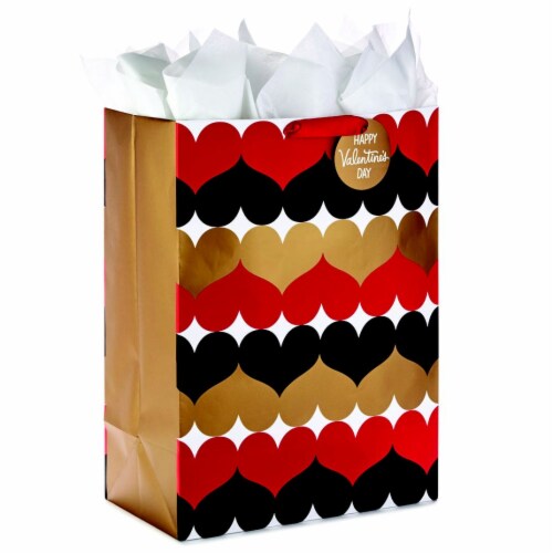 Valentine's Day Bag #85: Hallmark Oversized Valentine's Day Gift Bag with Tissue (Heart Pattern) Perspective: front