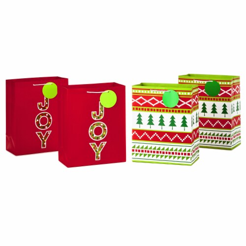 Hallmark  Twp Designs Large Christmas Gift Bag Bundle Perspective: front