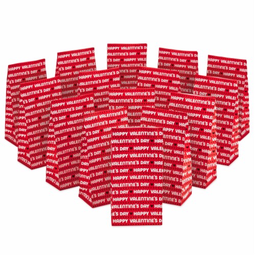 Valentines Day Red Paper Favor Bags Perspective: front