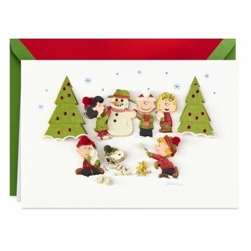 Christmas Card #46: Hallmark Signature Peanuts Christmas Card (Fun and Frosty Christmas) Perspective: front