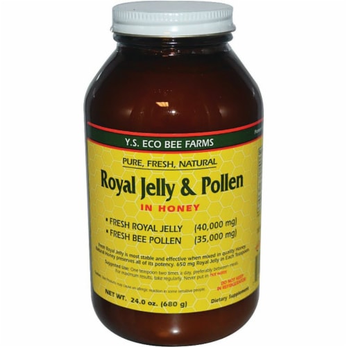 Y.S. Eco Bee Farms Royal Jelly & Pollen in Honey 24 oz Paste Perspective: front