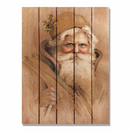 Day Dream HQ FC2836 28 x 36 in. Father Christmas Inside & Outside wood Wall Art Perspective: front