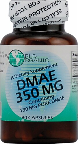 World Organic DMAE Capsules 350mg Perspective: front