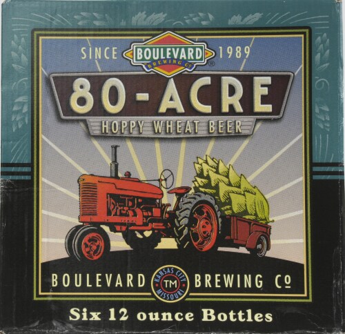 Boulevard Brewing Wheat Company 80-Acre Hoppy Wheat Beer Perspective: front