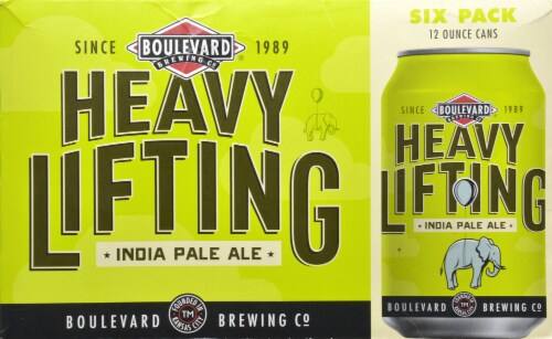 Boulevard Brewing Co. Heavy Lifting IPA Perspective: front