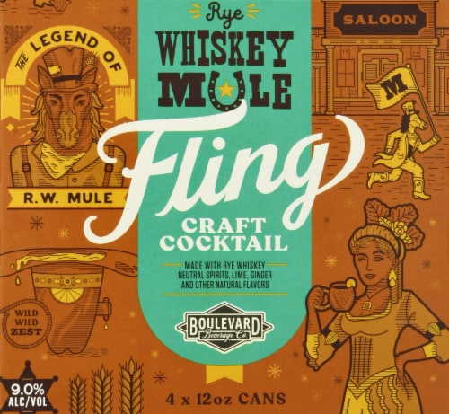 Boulevard Brewing Co. Rye Whiskey Mule Fling Craft Cocktail Perspective: front