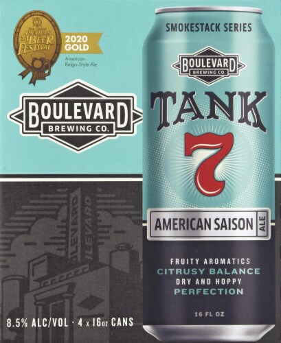 Boulevard Brewing Co. Tank 7 American Saison Ale Perspective: front