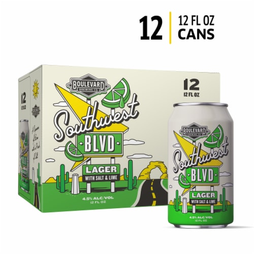 Boulevard Southwest Boulevard Lager Craft Beer 12pk Cans Perspective: front