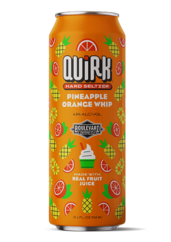 Quirk® Pineapple Orange Whip Hard Seltzer Single Can Perspective: front