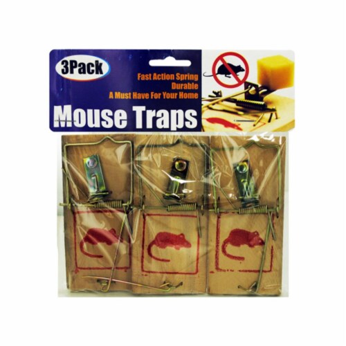 PIC Wood Mouse Traps, 4 Count