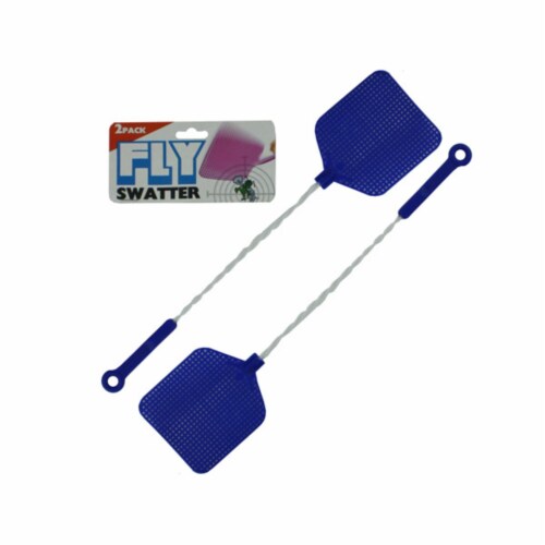 Bulk Buys GM057-96 Multi Color Metal  Plastic Fly Swatter Value Pack - Pack of 96 Perspective: front