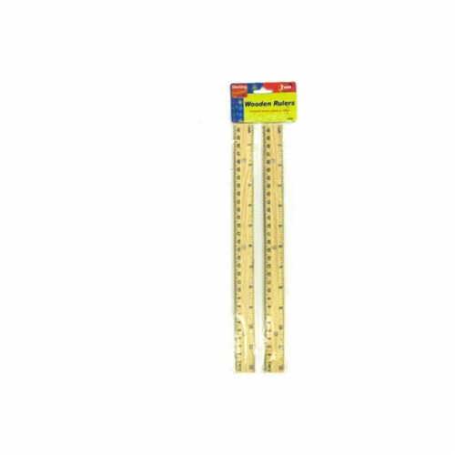 Bulk Buys OP093-48 12" Wooden Ruler Set in a Poly Bag - Pack of 48, 1  - Harris Teeter