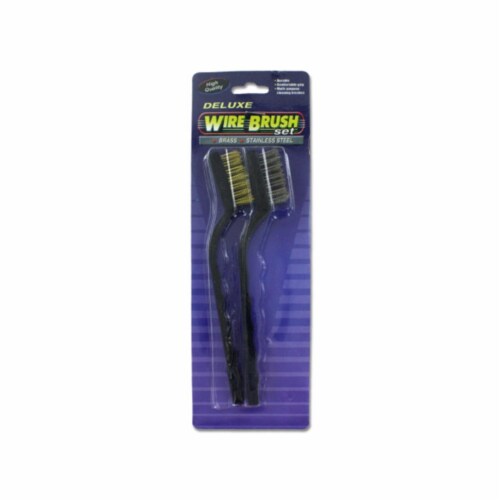 Bulk Buys ML028-96 16'' x 16'' x 16'' Deluxe Wire Brush Set - Pack of 96 Perspective: front