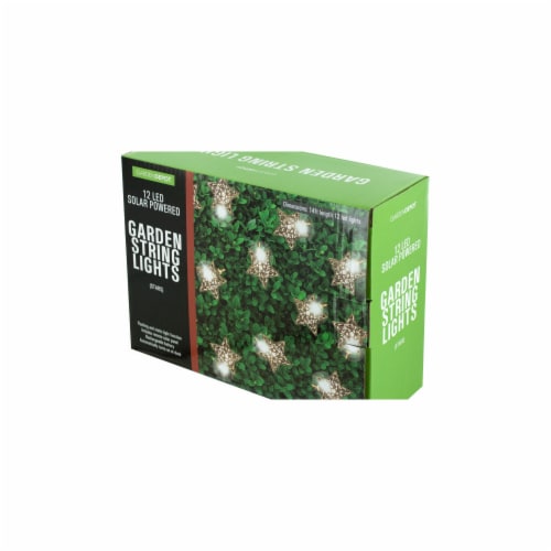 Bulk Buys OF866-2 Silver Star LED Solar String Lights - 2 Piece -Pack of 2 Perspective: front