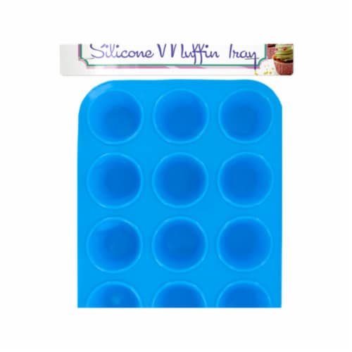 Bulk Buys OL462-8 Silicone Mini Muffin Tray - 8 Piece -Pack of 8 Perspective: front