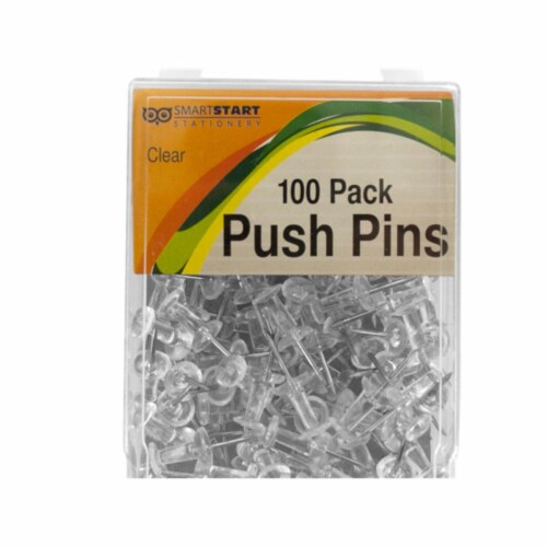 Kole Imports  Clear Push Pins&#44; 48 Piece -Pack of 48 Perspective: front