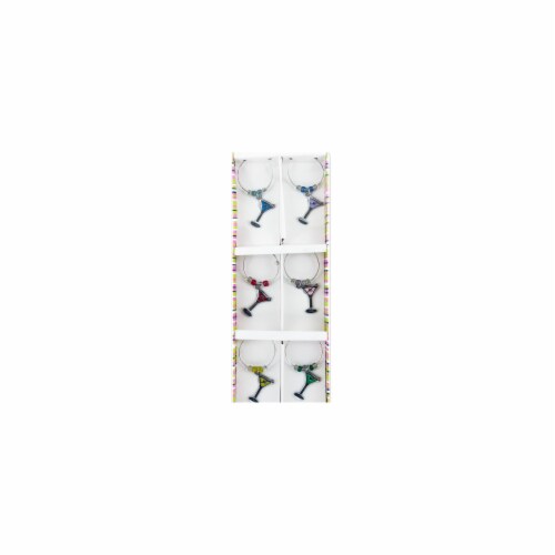 Kole Imports Martini Wine Charm Set, 24 Piece Perspective: front