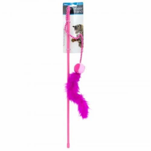 Bulk Buys HX183-24 Feather Wand Cat Toy - 24 Piece -Pack of 24 Perspective: front